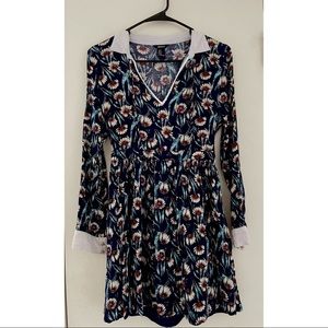 Forever 21 long sleeve mini floral dress size Small